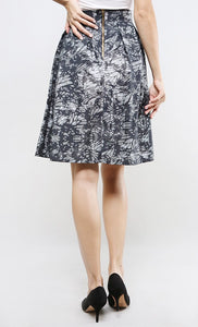 MONOCHROME FLUTTERS MIDI SKIRT